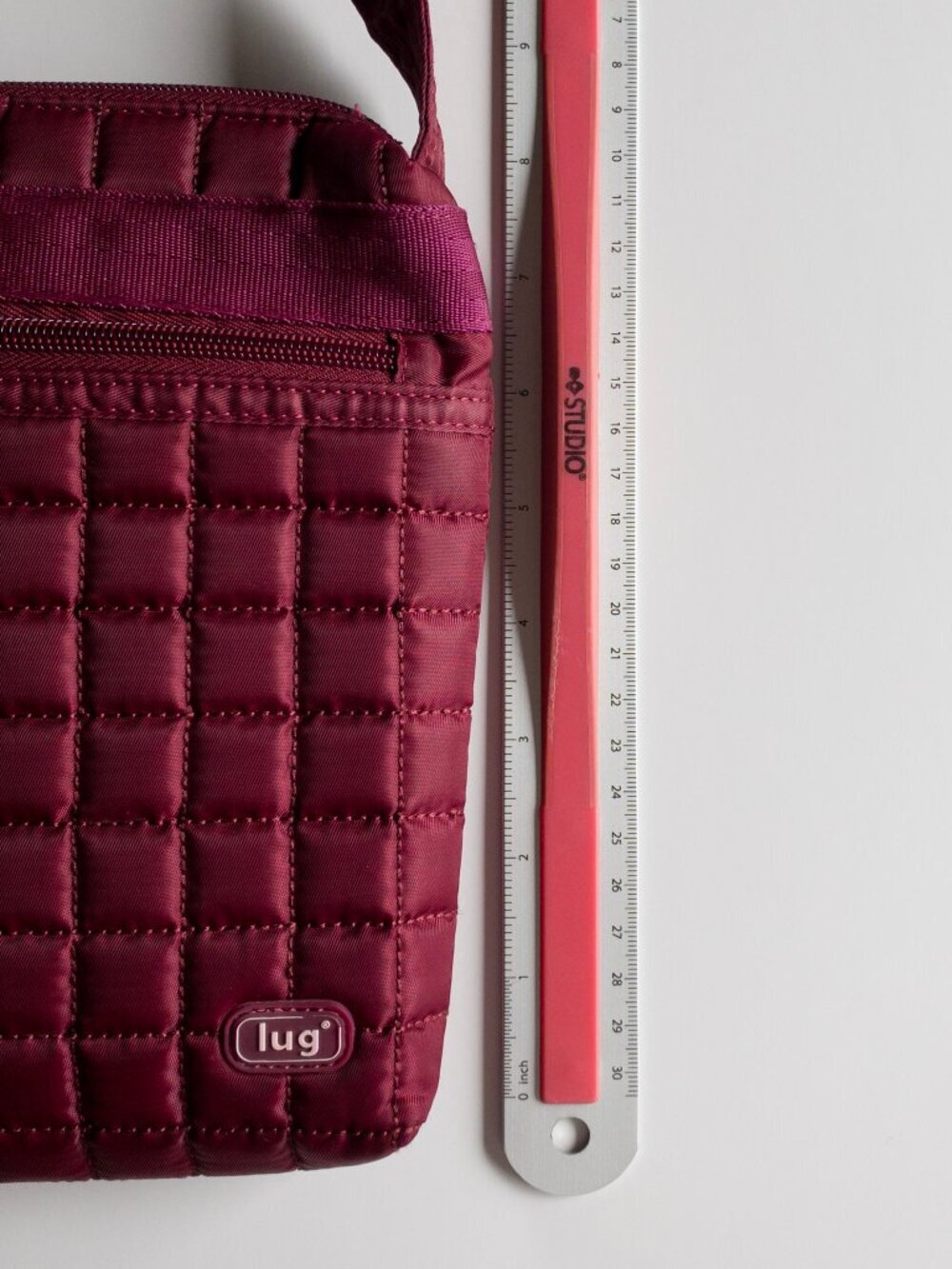 Lug Skipper Quilted Crossbody Bag Cranberry Wine Travel Organizer - Picture 17 of 17